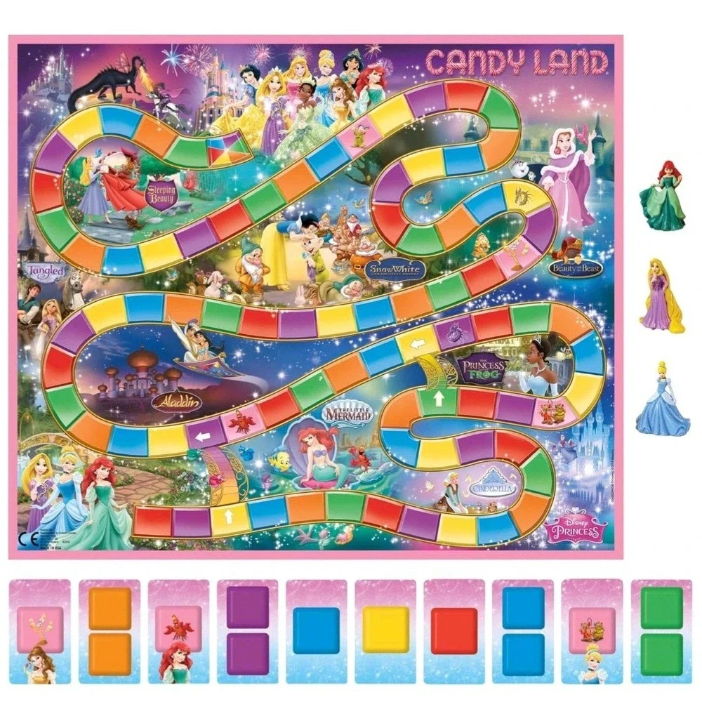 Candy Land Disney Princess Edition Board‎ Game | Preschool Games for 2-3 Players